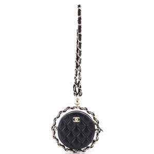 Chanel Frame Chain Around Round Clutch #183027C27B